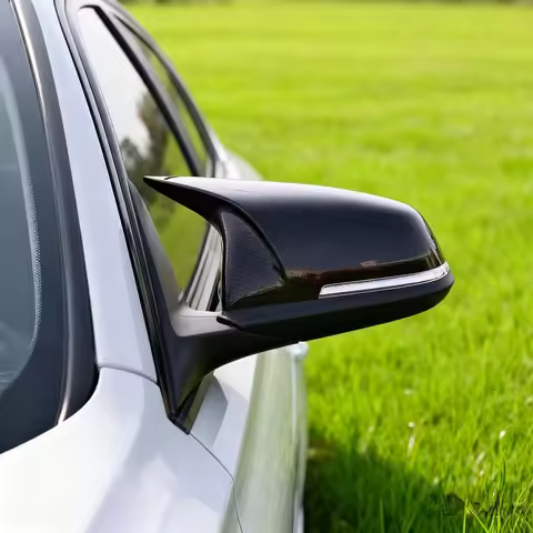 Real Carbon Fiber Rear View Mirror Cover Caps for BMW 1 2 3 4 Series M3 M4 look for F20 F30 F32 F33 
