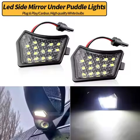 2Pcs Canbus Puddle Light For Volvo V40 V50 C30 C70 S40 S60 S80 V50 V70 XC70 XC90 LED Under Mirror La
