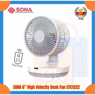 SONA 6” Remote High Velocity Desk/Table Fan STC 1322 | STC1322 (1 Year Warranty)