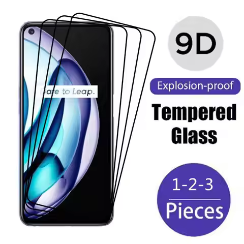 9D Full Cover Screen Protector for Realme 8 7 6 Q3 Pro GT Neo 2 2T Tempered Glass for Realme 8i C21 