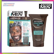 นำเข้า USA แชมพูปิดผมขาว แชมพูย้อมผมดำ Just for Men Control GX Grey Reducing Shampoo for Textured Ha