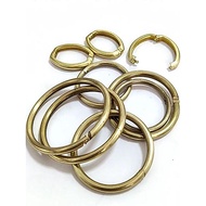 Pure Copper Open Ring Tooth Open Ring Brass Egg Shape Open Ring Key Ring Jewelry Connection Buckle D
