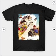 Men's 100% Cotton Round-Neck Short-Sleeve T-Shirt with 【The Bad Guys 2】Anime movie  Print