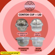 PP 3oz Bekas Dadih / Bekas Bulat / Bekas Sos / Round Plastic Container / Capsule Cup 3oz - 50pcs (TU