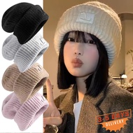 [3-5 DAYS DELIVERY]Korean Style Loose Knit Beanie with Ear Protection | Winter Warm Wool Hat for Fac