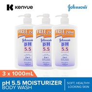 [Bundle of 9] Johnson's pH5.5 2in1 Body Wash 750+250ml in Almond Oil, Honey & Moisturizers