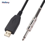 [Hellery] USB Guitar Cable 2 Meter Electric Guitar Cable usb Guitar Recorder 6.5FT USB to 1/4 inch G