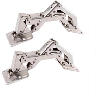 Cabinet Door Hinges Large Angle Type with 16 Screws No Slot Required Easy Installation for Kitchen W