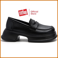 FITFLOPS_ F-LUMA CONTRAST-STITCH LEATHER รองเท้าโลฟเฟอร์ผู้หญิง รุ่น JZ802 ผู้หญิงหนาแต่เพียงผู้เดีย