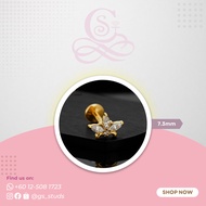 TITANIUM ASTM F-136 CROWN WHITE STONE (GOLD)