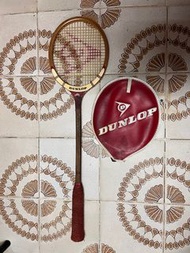 古董壁球拍vintage Dunlop Wood Tennis Racket - Fibre Welded Throat For professional Play
