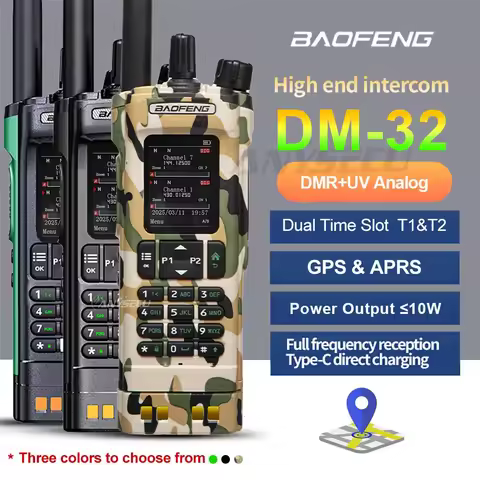 BAOFENG DM32 DMR Radio Handheld Rechargeable Walkie Talkies Long Range DM32UV 5RM Two Way Radio NOAA