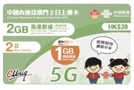 中國内地及澳門2日上網卡（eSIM）