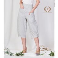 C&D womans pants Minimal Navy กางเกงผู้หญิง ลายปัก ทรงหลวม สีกรม C9Y7DB