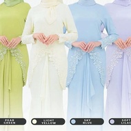 Baju Kurung Moden Sulaman Lace Baju Raya 2024 Mini Kurung Kurung Moden Mermaid KurungBajuTunang Nikah Sulaman Kurung