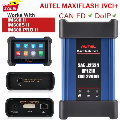 2025 Autel MaxiFlash JVCI J2534 ECU Programming Device works with IM608 / IM608PRO Program ECUs for
