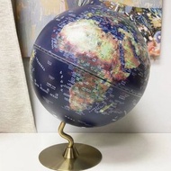 SkyGlobe 12吋衛星觸控鋰電池N型古銅金底座地球儀(中英文對照)