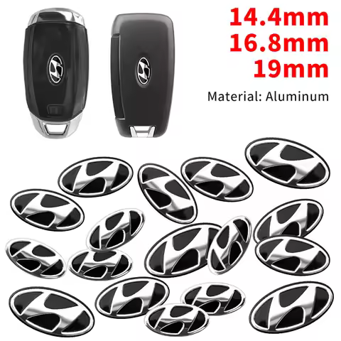 14mm 16mm 19mm Car Remote Key Metal Logo Sticker Accessories For Hyundai Genesis I10 I20 I30 I40 IX2