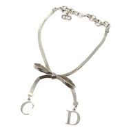 克莉絲汀‧迪奧 (Christian Dior) 緞帶手鍊金屬銀正品 am5770