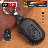 【Mr.Key】Leather Car Key Case Cover Shell for Honda Civic 11th Gen Accord Vezel City Freed HRV CRV 2021 2022 2023 Accessories