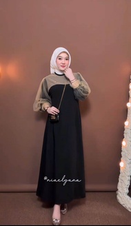 COD || Gamis Wanita Burkat Kekinian || Dress Silky Rayon Premium Terbaru Modern