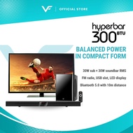 Vinnfier VF HyperBar 300 BTU 120W Bluetooth TV Soundbar with Subwoofer 3D Effect, FM Radio, USB Slot