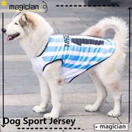 MAG Dog Sport Jersey, 4XL/5XL/6XL Breathable Dog Vest, Autumn Medium Stripe Large Basketball Clothing Apparel