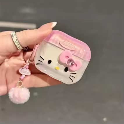 Cute Hello Kitty Case For Apple AirPods 1 2 3 4 Case Cartoon Girls Cover for AirPods Pro Pro 2 Wirel