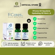 R'Cares EZ Squalane Hydrating Oil (10ml), Lightweight Moisturizing Face & Body [Bundle of 2]