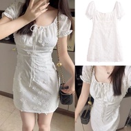 White Embroidery Mini Dress 75430 (TS)