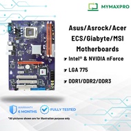 Motherboard LGA 775 DDR3 DDR2 DDR1 Intel G41 G43 G45 Q35 Q33 G33 G31 P35 nForce MCP73 MCP7A 680i (US