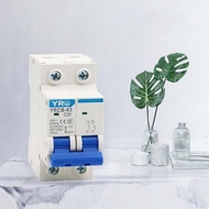 2P 6A-63A 400V 50HZ/60HZ Alternating Current Circuit Breaker AC MCB Safety Breaker C Type for Home