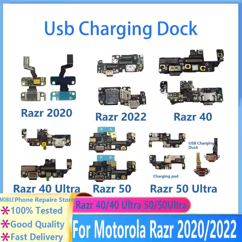 For Motorola Razr 5G 2020 40/40 Ultra MOTO XT2323 XT2321 USB Charging Port Dock Microphone Charge Bo