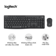 Combo Bàn phím và chuột không dây Logitech MK295 Silent - Giảm ồn có phím số bền bỉ