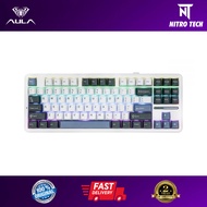 AULA F87 Gasket Mechanical Keyboard 87 Key RGB Tri-Mode Wired Bluetooth 2.4G Gasket Structure Hot-Sw