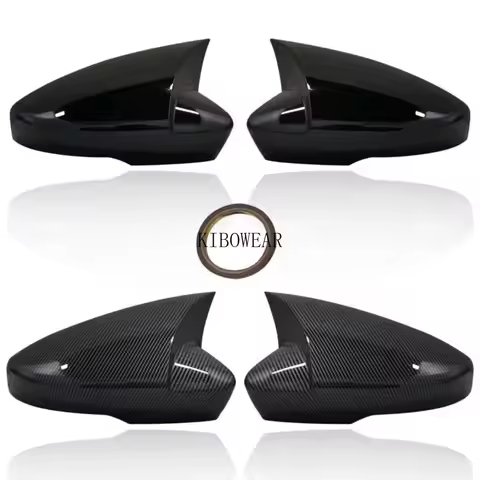 2PC Bat style Add-on Side Mirror Covers For Skoda Octavia 3 Mk3 III A7 5E for VW T-roc Troc T-cross 