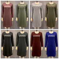 LONG SLEEVE  LONG SHIRT COTTON / DRESS / BAJU LABUH MUSLIMAH BORONG MURAH