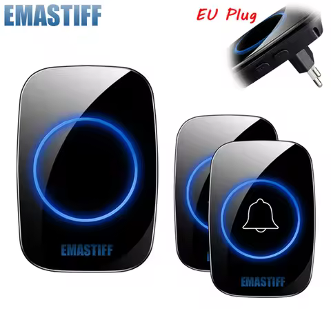 New Home Welcome Doorbell Intelligent Wireless Doorbell Waterproof 300M Remote EU AU UK US Plug 433m