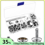 24 Set Boat Canvas Snaps Kit Tool 74 Pcs Stainless Steel  Boat Cover Snaps Metal Snaps 3/8 Inch Sock