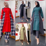 (p1a) BSHOP. SAM Oneset Tunic Top Set Culottes Pants for Muslim Women Sam Set 2in1 By B.Shop. Nazra 
