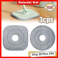 3Pcs Spin Mop Cloth Square/Round Spin Mop Cloth Replacement