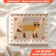 Tranh treo tường Cowboy Cheetah Eclectic Illustration Art Bedroom Animal Illustration Nursery tặng