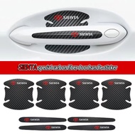 8 Pieces Toyota Sienta Carbon Fiber Door Handle Protection Sticker - Door Bumper Strip Decorative Car Accessories