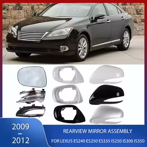 Rearview Mirror Cover Mirror Frame Turn Signal Lamp Mirror Glass Heated For Lexus ES240 ES250 ES335 