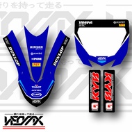 DECAL STICKER NUMBER BOARD AND FRONT FENDER YZ 85 NEW FREE CUSTOM NAME AND NUMBER