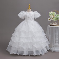 Elegant Girl Party Dress Luxury Wedding Bridesmaid Evening Dress 4-12 Years Old Girl Dress Summer Ch