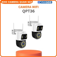 Yoosee Wifi Camera 2 Eyes Outdoor 2 Screens 5MP Color Night Vision, Supports 360 Degree Rotation - I