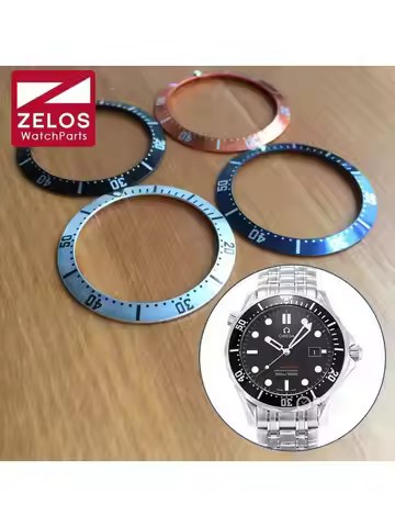 Luminous Aluminum Watch Bezel for Omega Seamaster Automatic 38mm Watch Insert 212.30.41.61.01.001