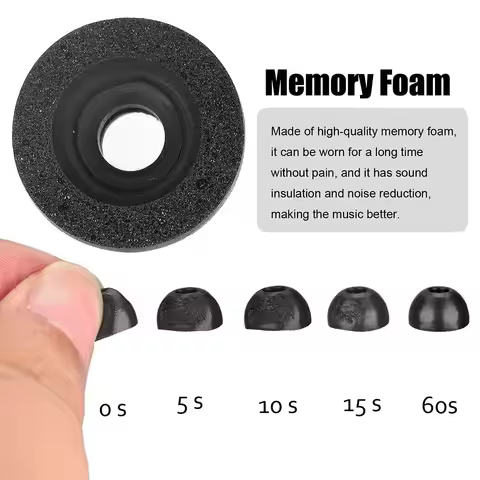 Replacement Silicone Ear Tip Earphone Accessories Anti-drop Ear Caps Universal Memory Foam Earbuds f