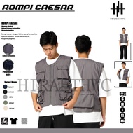 HC - ROMPI TACTICAL VEST CARGO POLOS GREY MULTIFUNGSI OUTER PREMIUM
